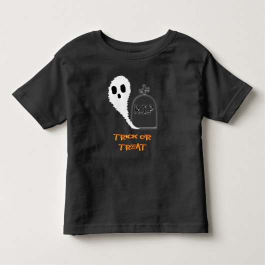 Spooky Ghost mit Grave Halloween Kleinkind T - Shi Kleinkind T-shirt (Vorderseite)