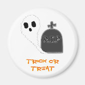 Spooky Ghost mit Grave Halloween Magnet (Vorne)