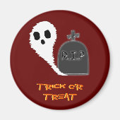 Spooky Ghost mit Grave Halloween Magnet (Vorne)