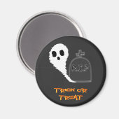 Spooky Ghost mit Grave Halloween Magnet (Vorderseite/Rückseite)