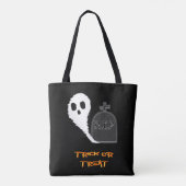Spooky Ghost mit Grave Halloween Tasche (Rückseite)