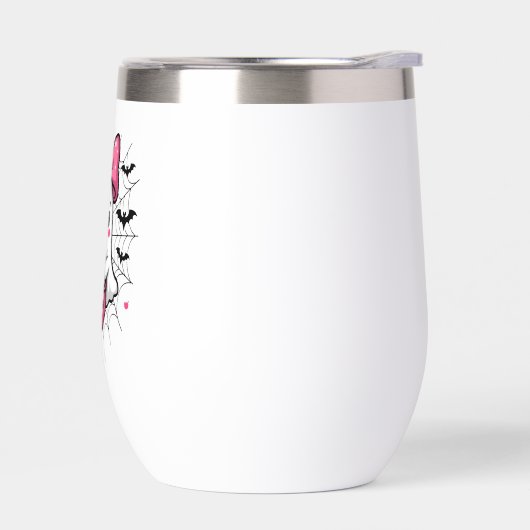 Spooky Ghost mit rosa Bauch Brustkrebs Bewusstsein (Links)