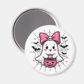 Spooky Ghost mit rosa Bauch Brustkrebs Bewusstsein Magnet (Vorderseite/Rückseite)