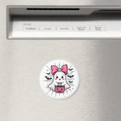 Spooky Ghost mit rosa Bauch Brustkrebs Bewusstsein Magnet (In Situ (Geschirrspüler))