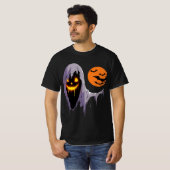 Spooky Ghost mit Vollmond T-Shirt (Vorne ganz)