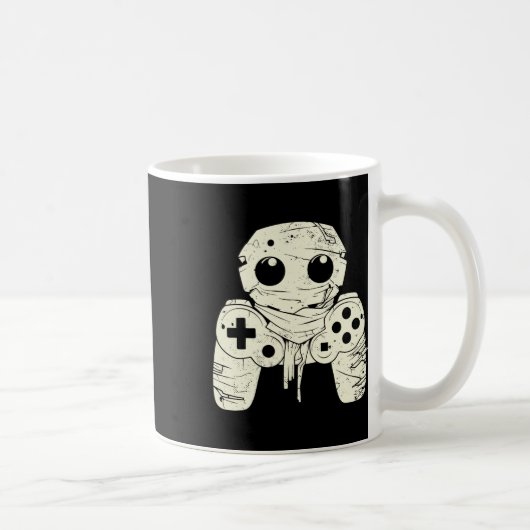 Spooky Ghost Mummy Gaming Controller Halloween Spi Kaffeetasse (Rechts)