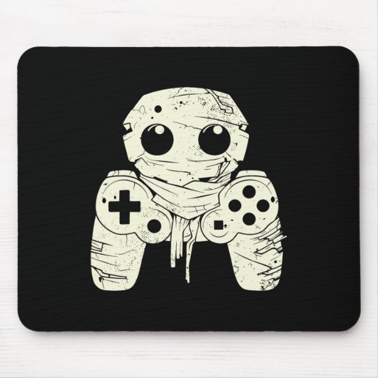 Spooky Ghost Mummy Gaming Controller Halloween Spi Mousepad (Vorne)