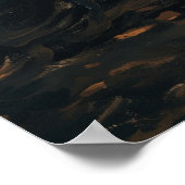 Spooky Ghost on Swing Halloween Autumn Forest Poster (Ecke)