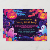 Spooky Ghost-Party Einladung (Vorne/Hinten)