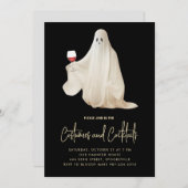 Spooky Ghost Party Halloween Einladung (Vorne/Hinten)