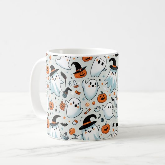 Spooky Ghost Party Tasse (Vorderseite Links)