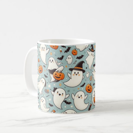 Spooky Ghost Party Tasse (Vorderseite Links)