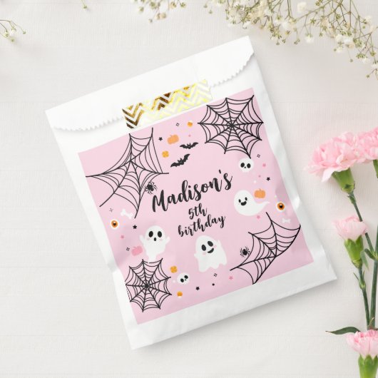 Spooky Ghost Pink Halloween Geschenktütchen (Versiegelt)