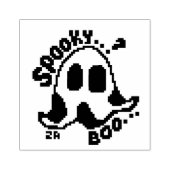 Spooky ghost, Pixelart, Pixel Art  Gummistempel (Prägung)