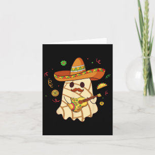 Spooky Ghost Play Gitarre Conchas Pan Dulce Hallow Karte