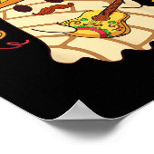 Spooky Ghost Play Gitarre Conchas Pan Dulce Hallow Poster (Ecke)