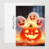 Spooky Ghost Pumpkin Party Glow Ankündigung (Vorne/Hinten)