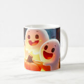 Spooky Ghost Pumpkin Party Glow Kaffeetasse (VorderseiteRechts)