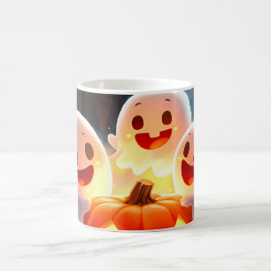 Spooky Ghost Pumpkin Party Glow Kaffeetasse