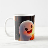Spooky Ghost Pumpkin Party Glow Kaffeetasse (Links)