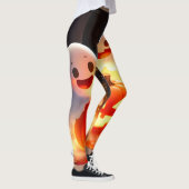 Spooky Ghost Pumpkin Party Glow Leggings (Rechts)