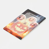 Spooky Ghost Pumpkin Party Glow Post-it Klebezettel (angewinkelt)