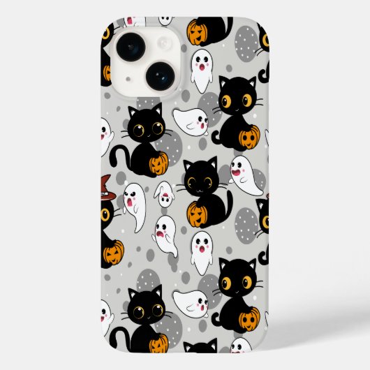 Spooky Ghost Pumpkin Paws Case-Mate iPhone Hülle (Rückseite)