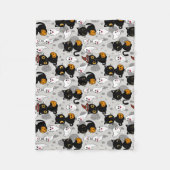 Spooky Ghost Pumpkin Paws Fleecedecke (Vorderseite)