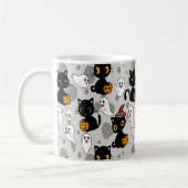 Spooky Ghost Pumpkin Paws Kaffeetasse (Links)
