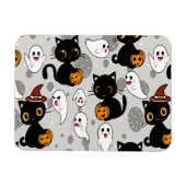 Spooky Ghost Pumpkin Paws Magnet (Horizontal)