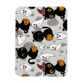 Spooky Ghost Pumpkin Paws Magnet (Vertikal)