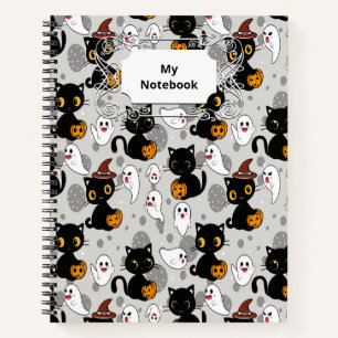 Spooky Ghost Pumpkin Paws Notizblock