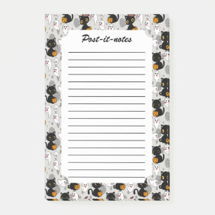 Spooky Ghost Pumpkin Paws Post-it Klebezettel