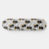 Spooky Ghost Pumpkin Paws Skateboard (Horizontal)