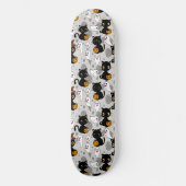 Spooky Ghost Pumpkin Paws Skateboard (Vorderseite)