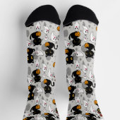 Spooky Ghost Pumpkin Paws Socken (Oben)