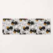 Spooky Ghost Pumpkin Paws Yogamatte (Vorderseite (Horizontal))