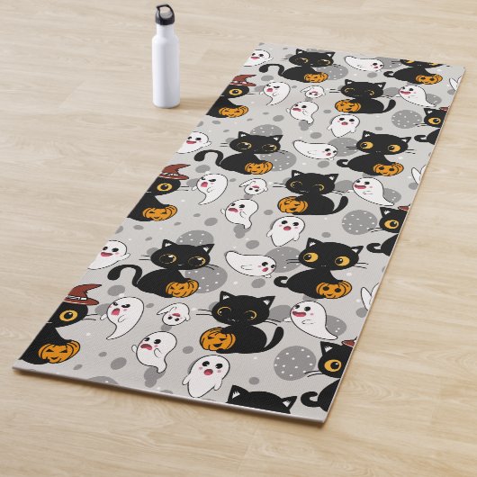 Spooky Ghost Pumpkin Paws Yogamatte (Beispiel)