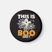 Spooky Ghost Pun Boo Blatt Halloween Magnet (Vorne)