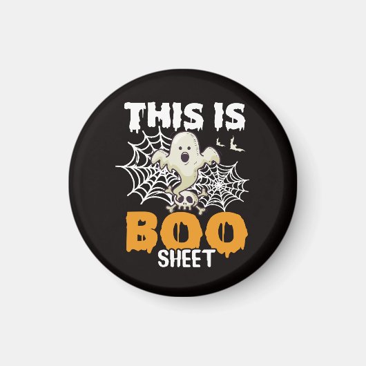 Spooky Ghost Pun Boo Blatt Halloween Magnet (Vorne)