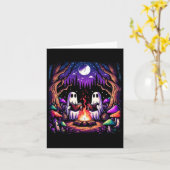 Spooky Ghost Reading Book Cotattaccore Lehrer Karte (Gelbe Blume)