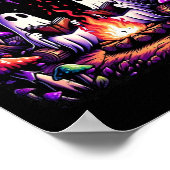 Spooky Ghost Reading Book Cotattaccore Lehrer Poster (Ecke)