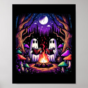 Spooky Ghost Reading Book Cotattaccore Lehrer Poster