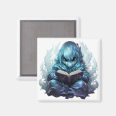 Spooky Ghost Reading Ein Buch Funny Bookworading Magnet (Vorderseite/Rückseite)