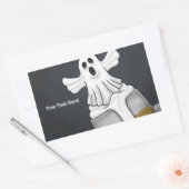 Spooky Ghost Rechteckiger Aufkleber (Umschlag)