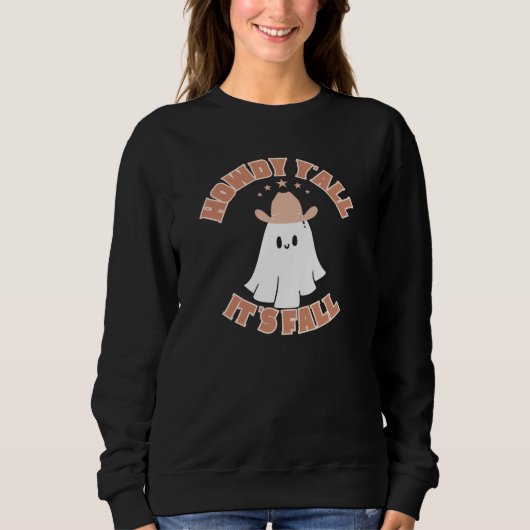 Spooky Ghost Retro Halloween Fall Sweatshirt (Vorderseite)