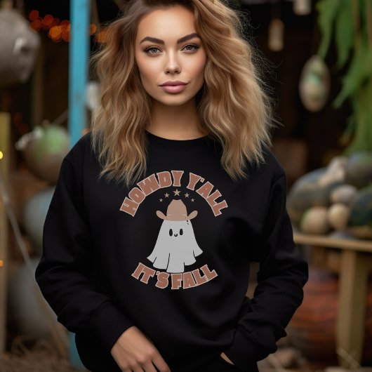 Spooky Ghost Retro Halloween Fall Sweatshirt