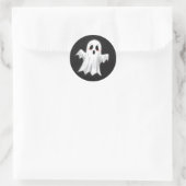 Spooky Ghost Runder Aufkleber (Tasche)