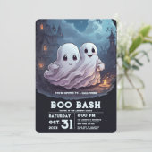 Spooky Ghost Town Halloween-Party Einladung (Stehend Vorderseite)