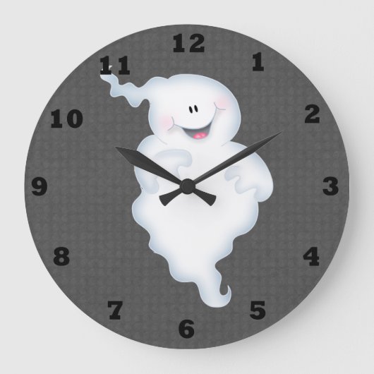 Spooky Ghost Wall Clock Große Wanduhr (Vorderseite)